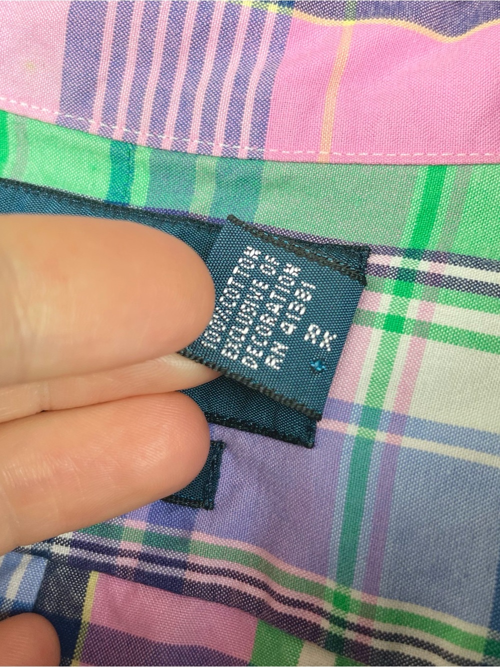 Ralph Lauren Men's Large Pastel Madras Plaid Classic Fix Button Down Shirt Oxfor - Picture 16 of 16